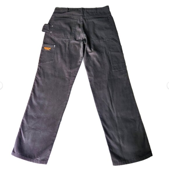 Dura Drive Carpenter Cargo Pants Mens 34 x 32 Mid Rise Black New Unworn Workwear - Picture 2 of 8